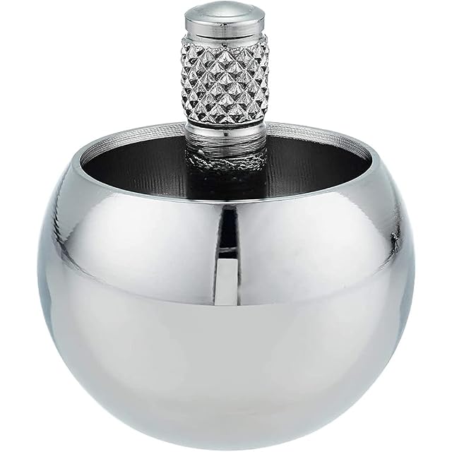 Antioch Tippe Top Metal Flip Over Top Peonza Giratoria de Acero Inoxidable IncreíBle de, Plata