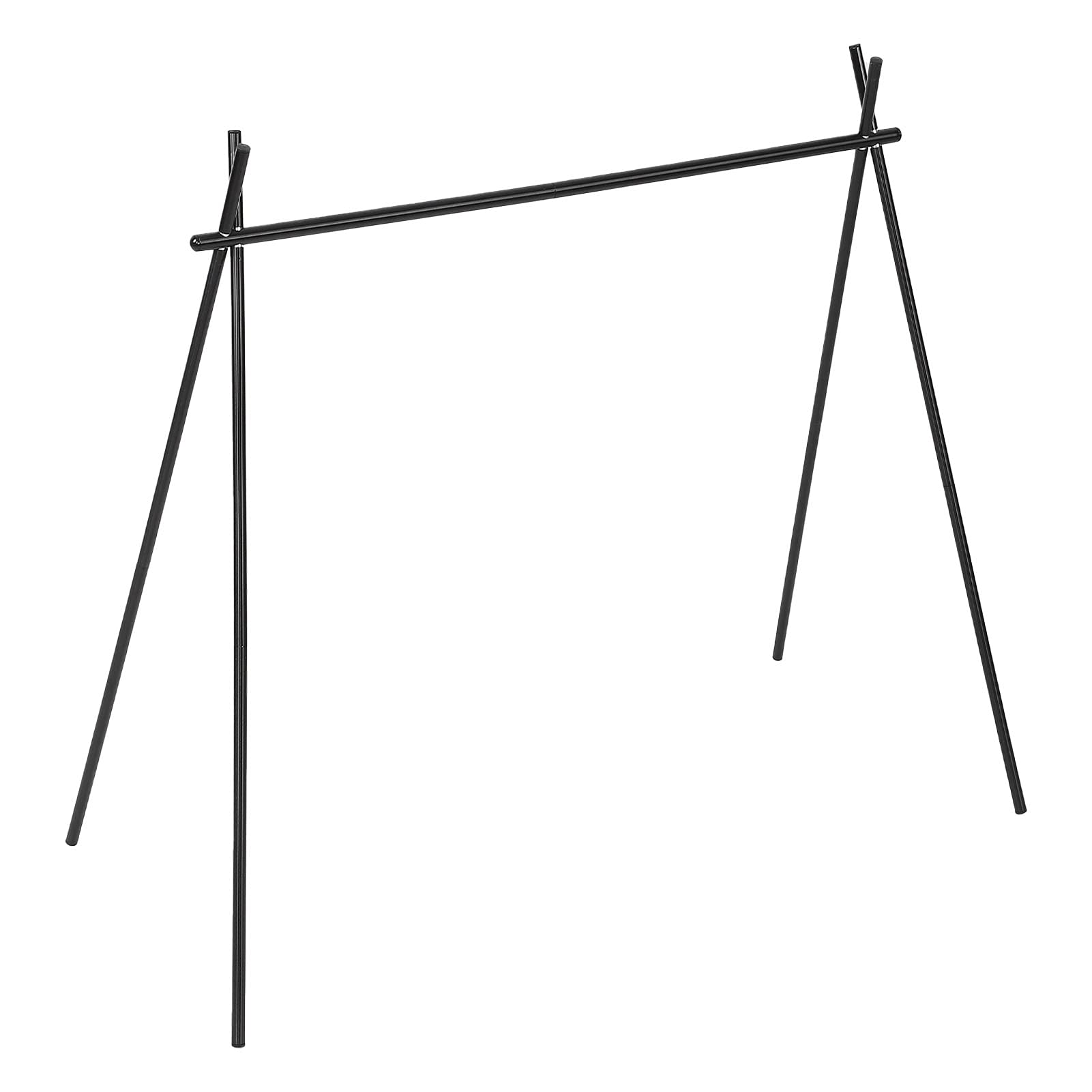 Étagère Suspendue Pliable Noire à Structure trépied avec Sac de Rangement pour Le Camping, Les Voyages et Les Pique-niques.