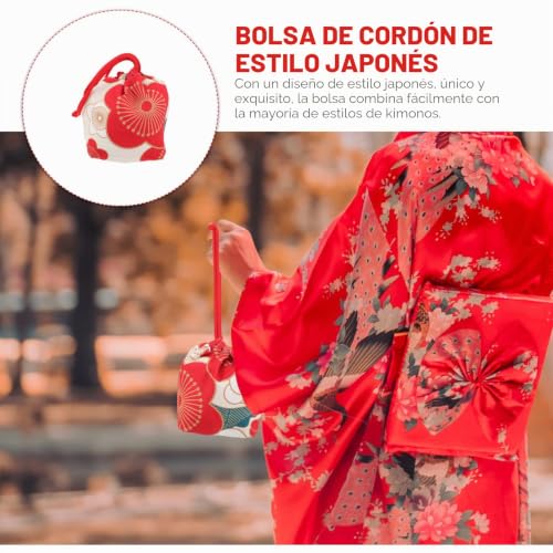 Monedero japonés con cordón Amosfun de 24x17cm para cosméticos y amuletos 3