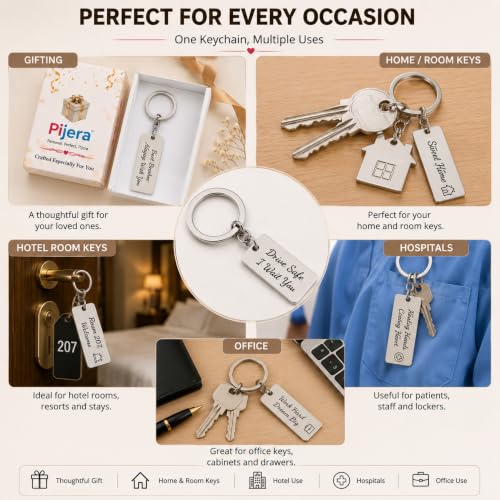 Image of Premium Customized Metal Keychain | Personalized Name Engraved Keychain for Car & House Keys | Stylish Stainless Steel Gift for Men & Women