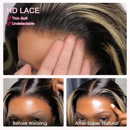 Balayage Ombre Highlight Body Wave 13x6 Wig 26"