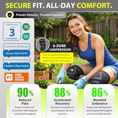 Knee Brace for Meniscus Tear 2 Pack, Knee Compression Sleeve for Men and Women, Knee Support for Arthritis, Swelling, Inflammation, ACL, Pain Relief, Running, Workout, Sports and Recovery Gray L