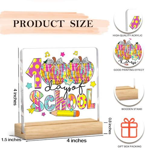 Woght Children's gifts2 100th Day Acrylic desktop baby 100 days decorations 100th Day for Girls Classroom Activities Project Party Favors，It's Fine Everything Is Fine,Cartoon Emotions Friends2