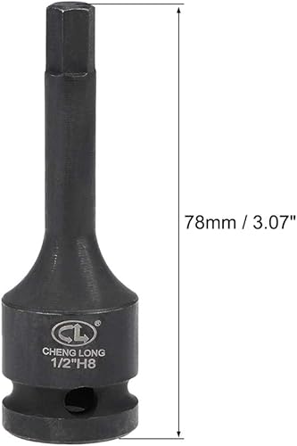 Miniatura 4 de uxcell Broca hexagonal de impacto de 12 pulgada x H8 (0.315in) de longitud, uso de acero CR-MO con controladores de impacto o trinquetes de mano
