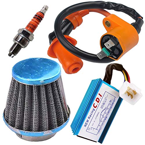 Racing Ignition Coil 5 Pins AC CDI 39mm Air Filter Spark Plug for GY6 4-Stroke Engine 139QMB 152QMI 157QMJ 50cc-150cc Scooter ATV Go Kart Moped Quad Pit Dirt Bike by TOPEMAI