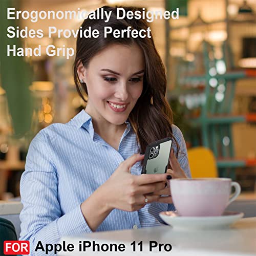 Image of Amazon Brand - Solimo Mobile Cover for Apple iPhone 11 Pro (Polycarbonate Matte Black)