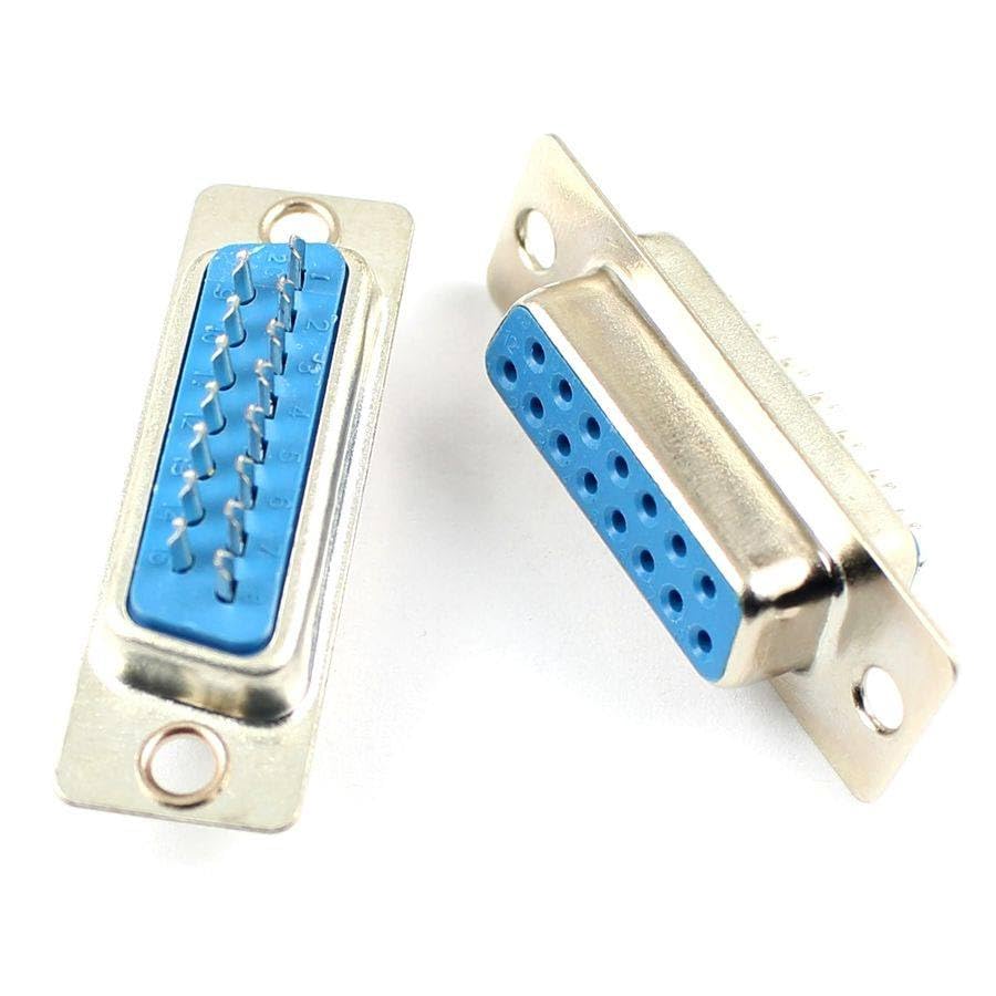 Generic 100 Pcs D-SUB 15 Pin Female Solder Type Connector Socket 2 Rows
