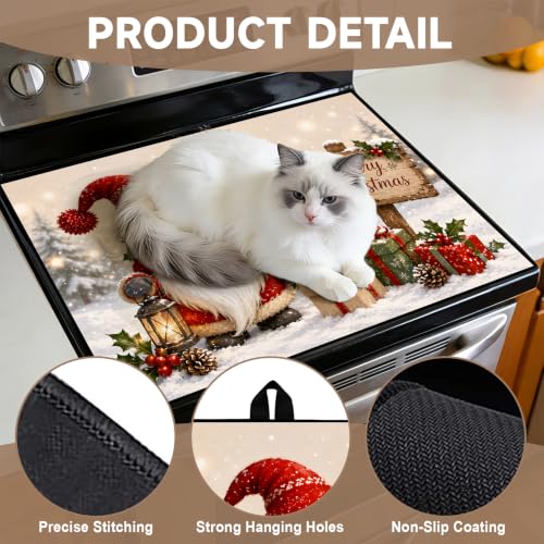 Image of Stove Top Cover for Electric Stove: 28''x20'' Stove Cover Elevate Your Kitchen Reliable Heat Protection,Non-Slip Kitchen Decor (Gnome)
