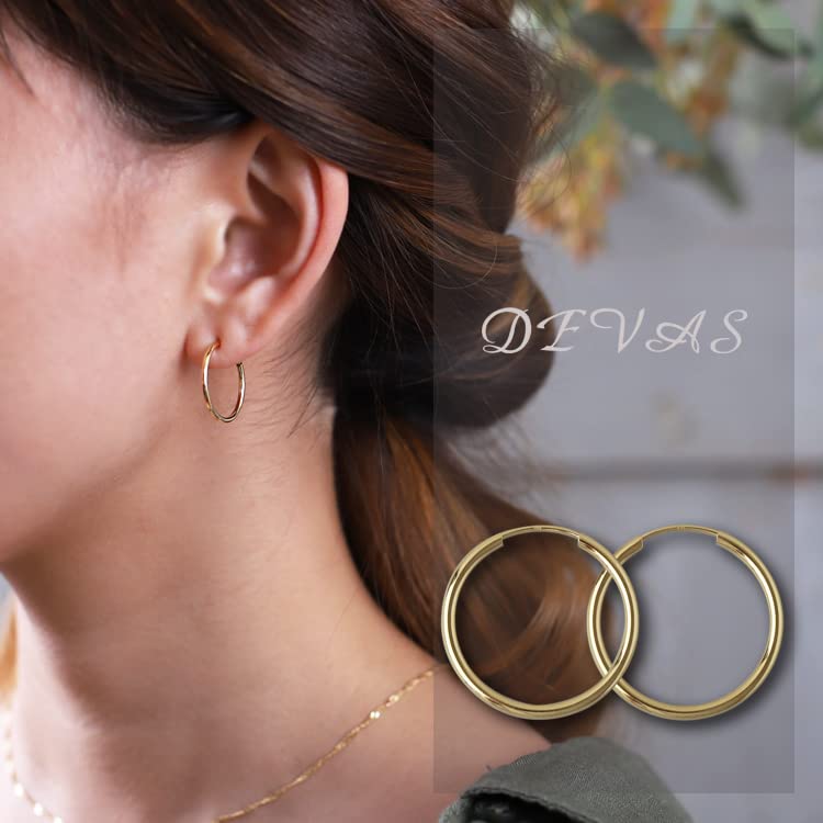 Amazon.co.jp: ピアス 18金 フープ k18 18k レディース ベーシック