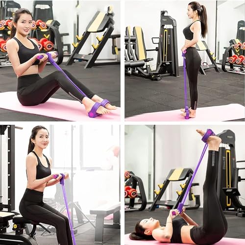QUXIS Pull Reducer Training Bands 4 Tubes Body Trimmer Pedal Exerciser Yoga Crossfit Exercise, Arm Exercise, Tummy Body Building Training Men and Women (Reducer) 8 51iTdH78fAL
