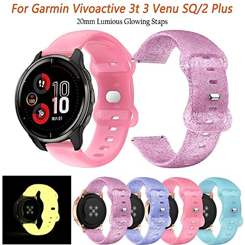 Bracelet de montre silicone 20mm compatible Garmin Forerunner 645 Venu SQ