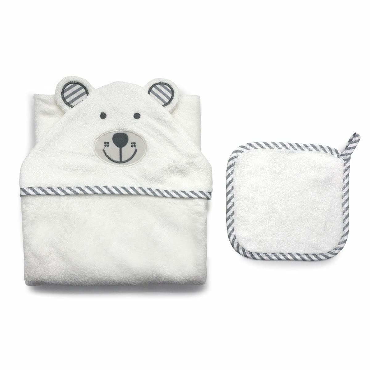 Asciugamano per bambini in bambù, XL, con cappuccio, set completo con guanto da bagno, funziona alla grande come asciugamano per neonati o asciugamano per neonati, perfetto per lista dei bambini e