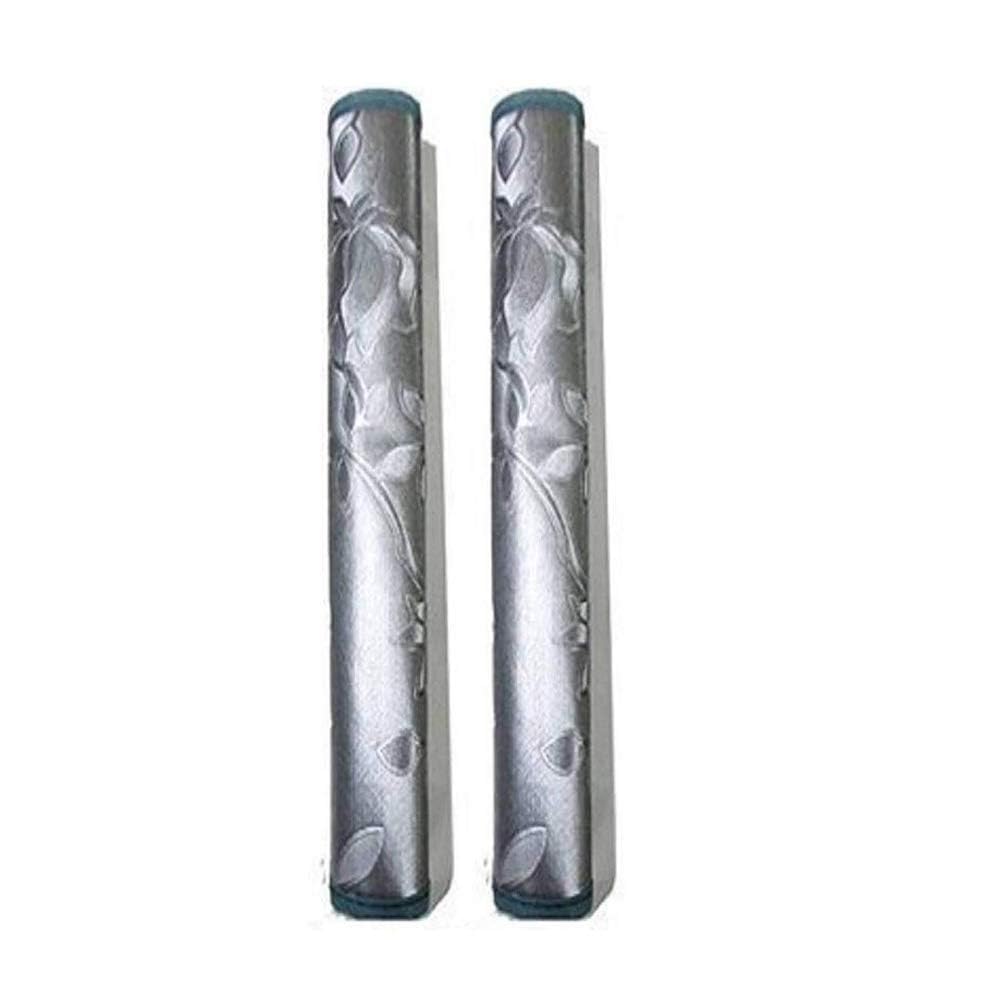 WISHLAND® Set of 2 Pcs Fridge Handle Cover for Single Door Refrigerator(6X12 Inches, Silver)