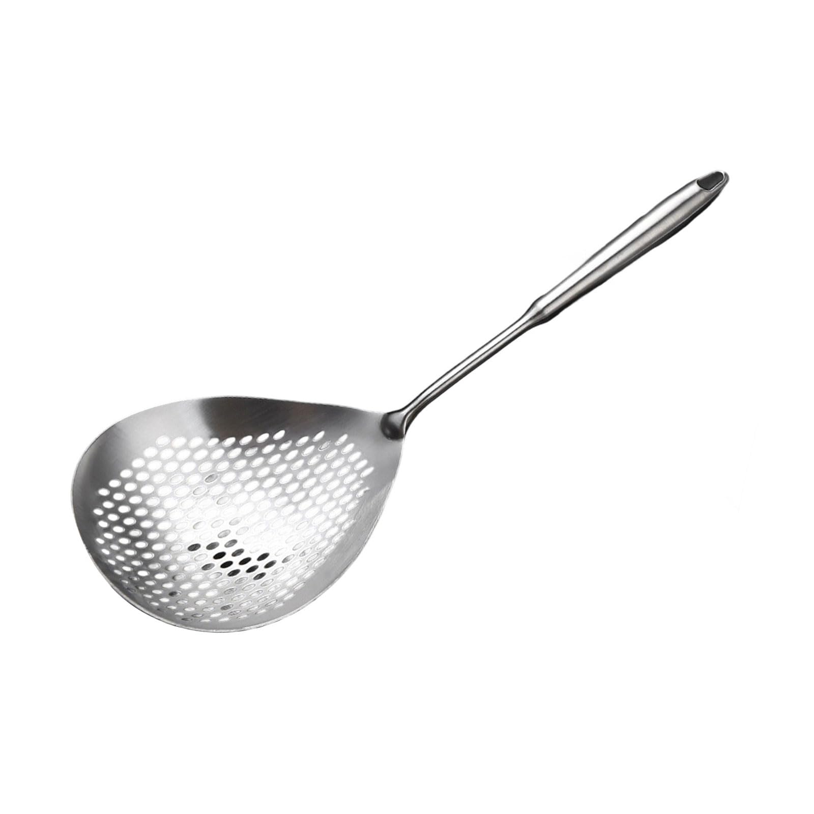 HZBB Stainless Steel Skimmer Spoon with Handle Strainer Ladle Large Colander for Straining and Blanching Strainer Ladle
