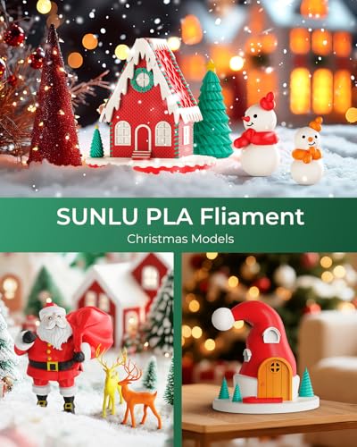 Image of 250g PLA Filament 1.75mm Bundle, SUNLU 3D Printer Filament Neatly Wound, Individually Vacuum Packed, 250g Spool, 8 Rolls, White+Red+Orange+Yellow+Green+Blue+Cyan+Purple