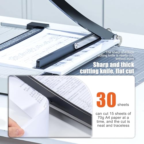 Coupe-papier manuel avec règle de guidage réglable et verrou de lame pour la maison, le bureau, l'école, le scrapbooking