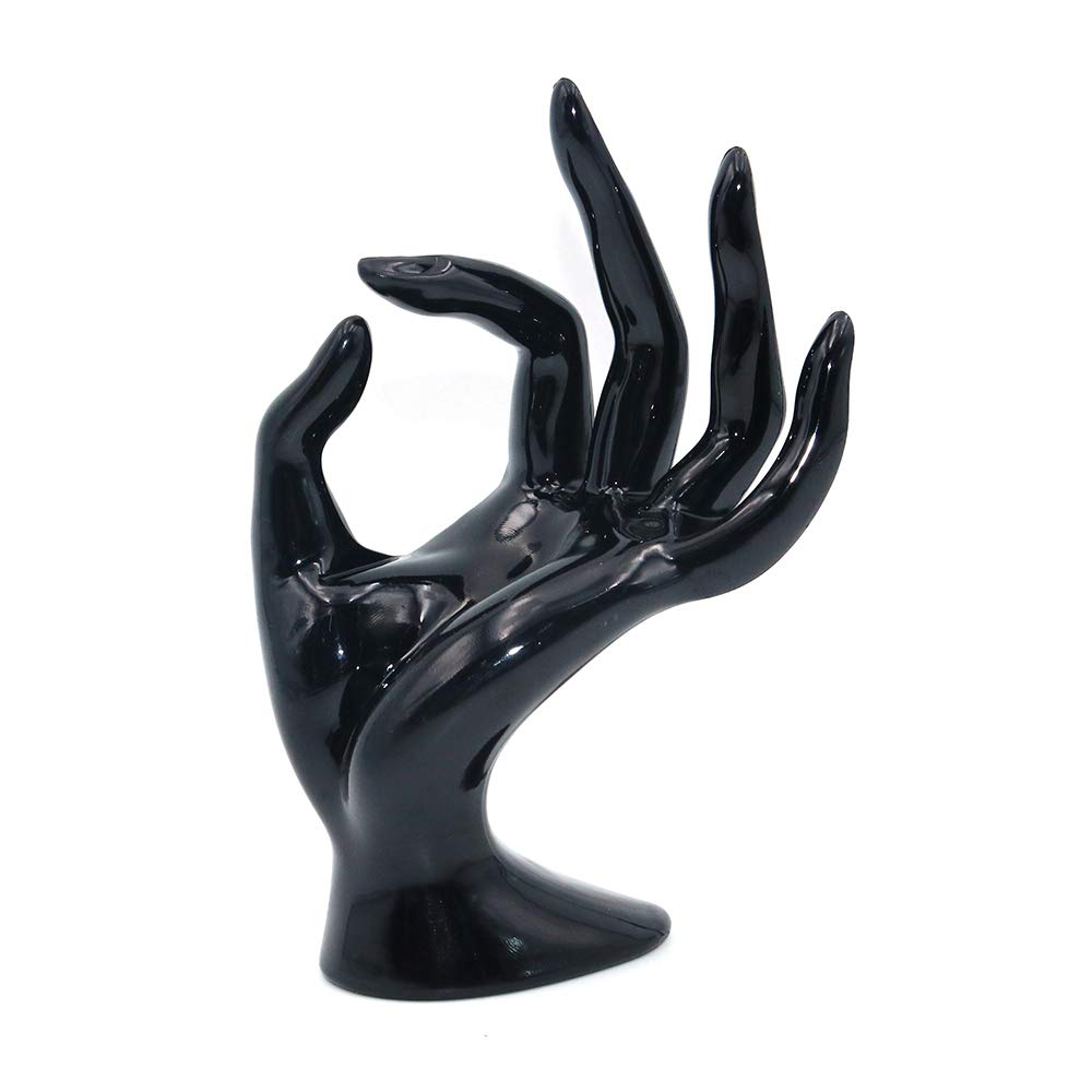 Shiwaki Item plastic shelf OK hand model display props storage display rack(Black)