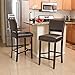 Christopher Knight Home Mayfield Bonded Leather Backed Barstools, 2-Pcs Set, Brown