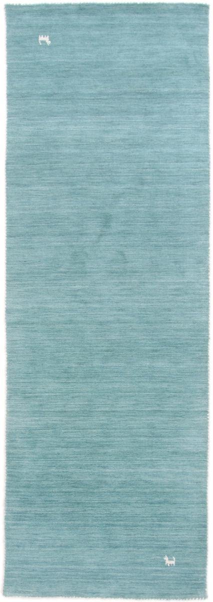 Tapis oriental bleu Loom Gabbeh 340 x 78 cm long tapis de couloir design