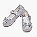 Stelle Girls Dress Shoes Glitter Princess Shoe Flower Mary Jane Low Heels Party Wedding Prom Footwear for Toddler Kids(T08-Silver, 8MT)