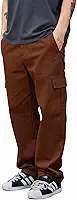 Calça Cargo Masculina Larga Streetwear Trace Black 6 Bolsos Sarja