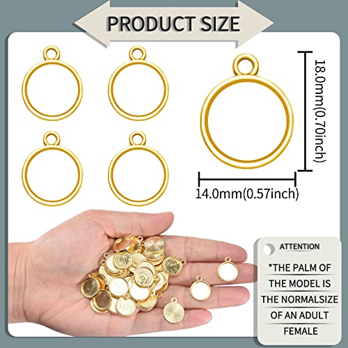 60Pcs Pendant Trays Fit 12Mm Zinc Alloy Round Blank Bezel Base Cabochon Settings Trays Pendant Blanks For Jewelry Making Tool Diy Findings (A663) #TOP1