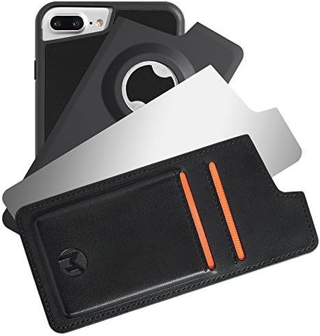 Anti Gravity Case by Mega Tiny for iPhone 8 Plus / 7 Plus / 6s Plus / 6 Plus - 5.5 inches | Hands Free Selfie | Nano Suction Technology | Stick to Wall | Includes Wallet, Mirror, Bottle Opener Cover