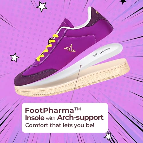 Image of YOHO Quoi Sneakers for Women | Soft Lining & Cushioned Insoles Shoes | Stylish & Casual Everyday | Vibrant Colours