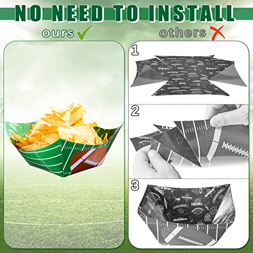 Football Square Paper Party Bowls Serving Football Bowl Football Party Supplies For Tailgate Parties Birthday Party Family Dinner And Sports Event Serving Food (12) #TOP2