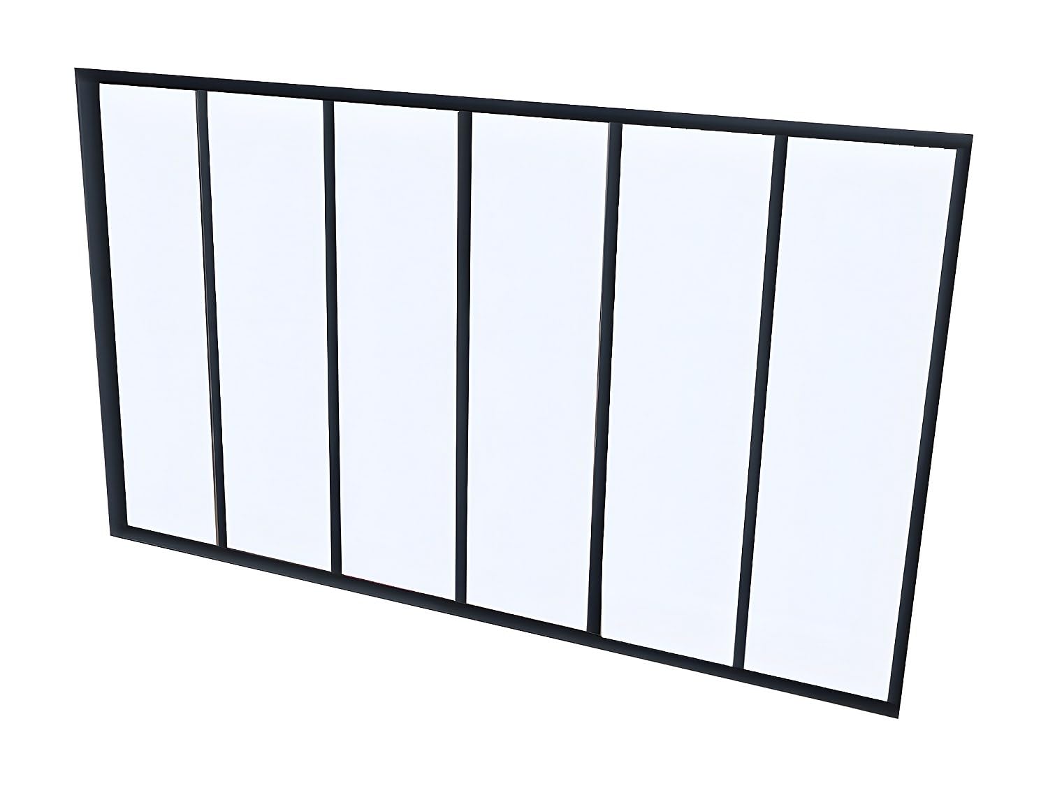 Vente-​unique - Verriére Atelier en Aluminium thermolaqué Noir 180 x 130 cm (L x H) – Bayview