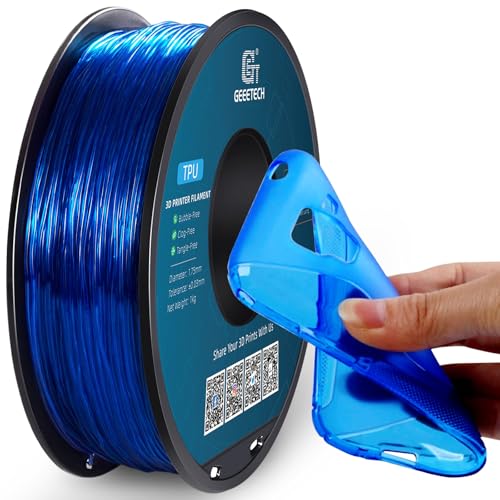 Geeetech TPU Filament 1.75mm Shore 95A 1KG Clear Blue