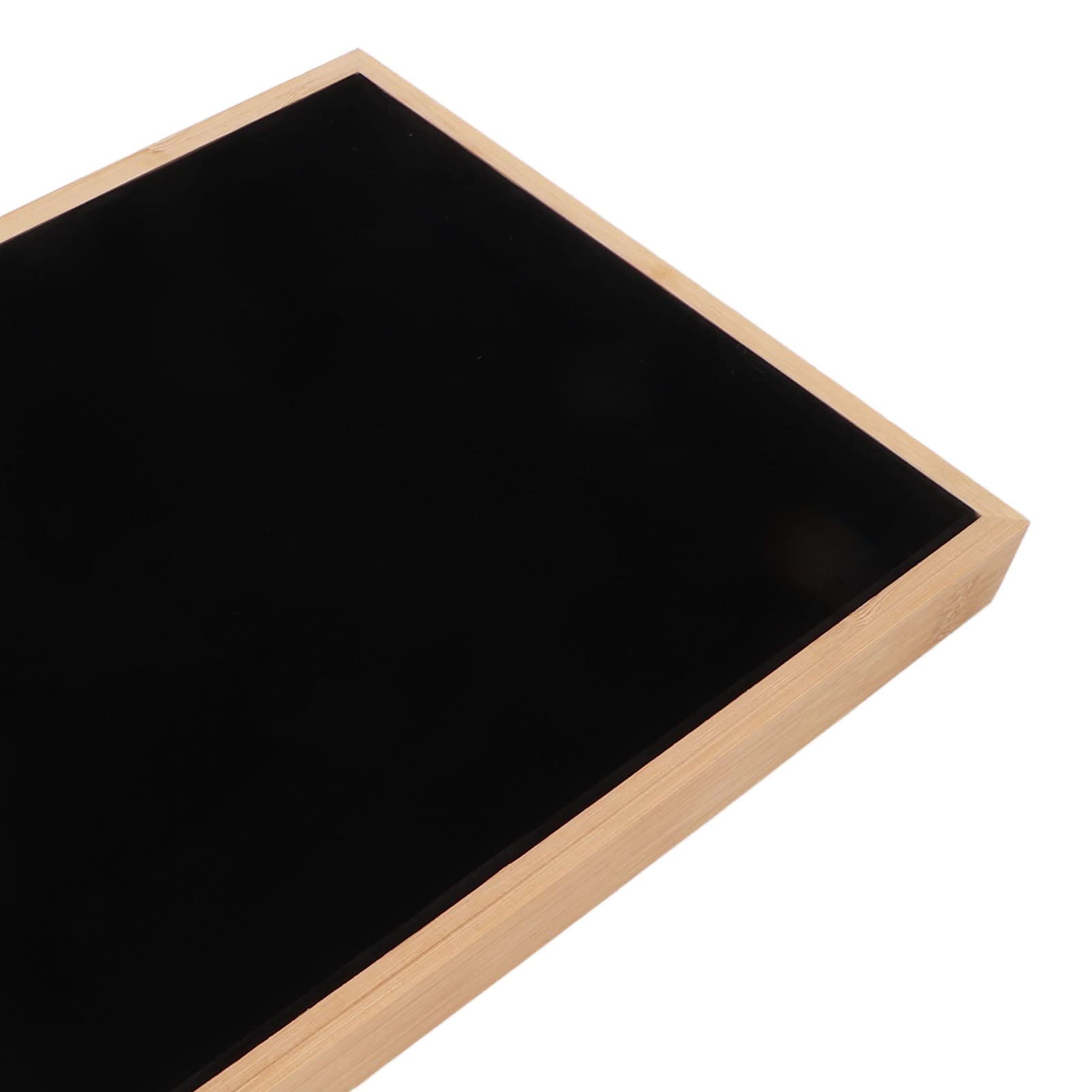GLOGLOW Organizzatore di Vassoi per Gioielli, Elegante Vassoio per Gioielli in Legno di Flanella per Gioielli