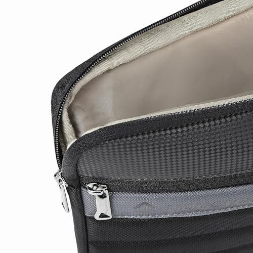 Image of uppercase Pulse Laptop Sleeve, Multi-Textured Quilted Design, Quick Access Pocket, Trolley Sleeve, Slide-in Handle & Detachable Shoulder Strap, Ideal for Men & Women | Office & Travel