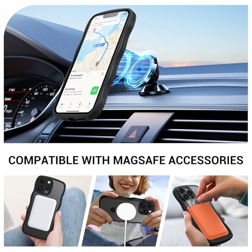 Coque de protection translucide mat iPhone 15 Pro Max design ondulé chic - 4