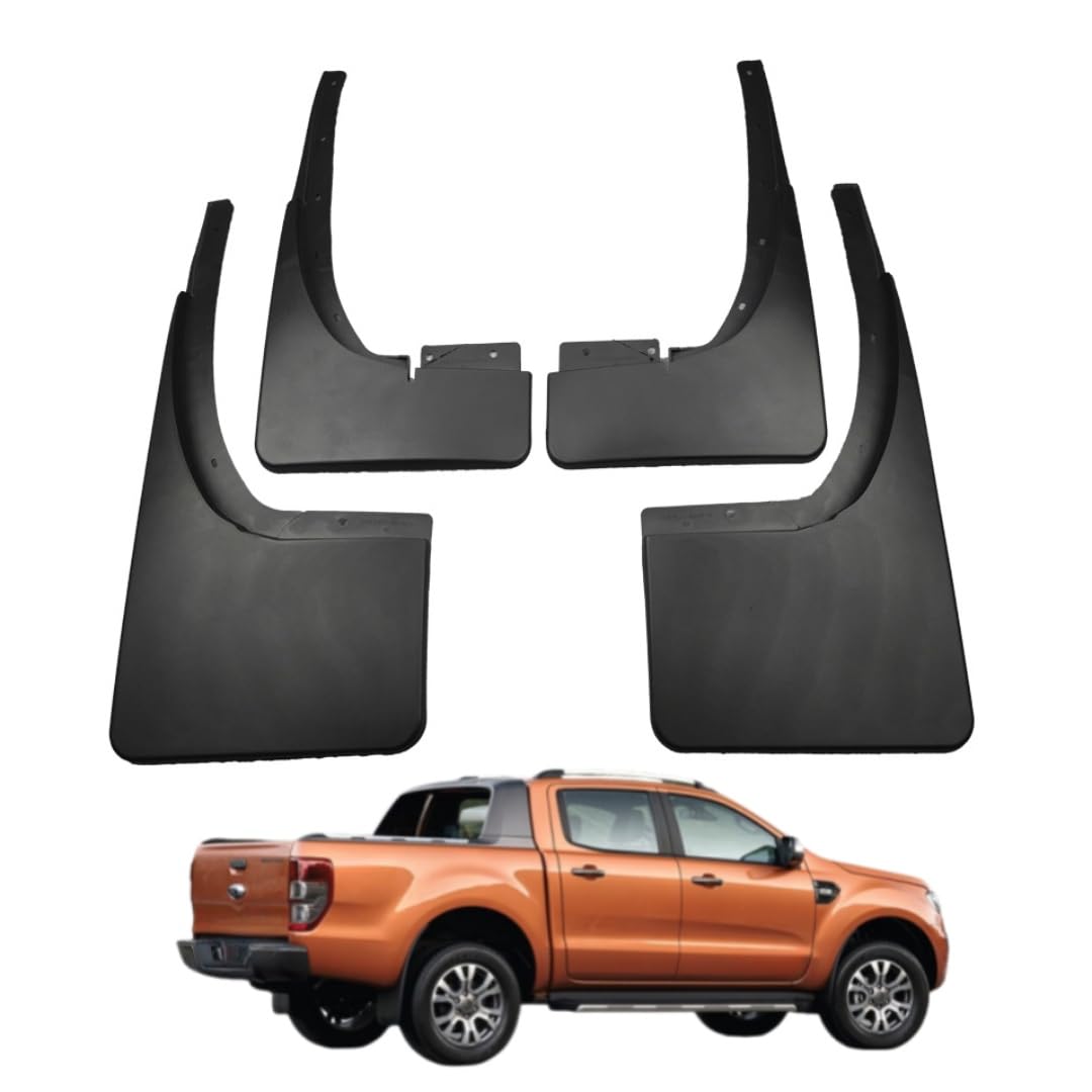 UDRFKDS Mud Flaps Splash Guards For Ford Ranger 2019-2025 Accessories Mudflap Fender Flares Front and Rear Mud Guard Set 4PCS