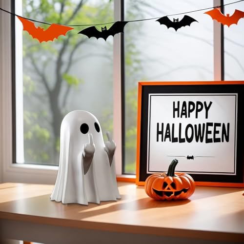 ZUZIF Halloween Ghost Figurine - Spooky Resin Statue