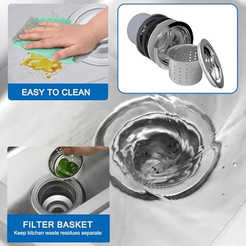 Évier utilitaire en acier inoxydable durable pour l'intérieur - 5
