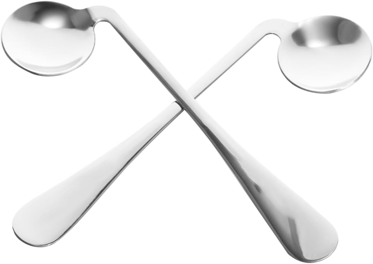 2pcs Adaptive Utensils Curved Spoon Set Right Handed Angled Spoons Cutlery Utensil Stainless Steel Eating Silverware for, Elderly Use