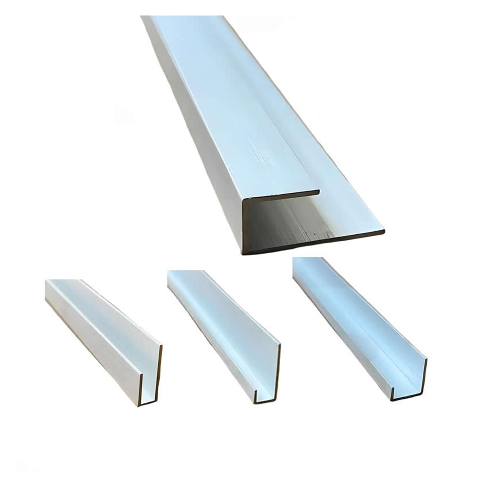 U Shape Aluminum U Shape Aluminium Profile Decorative Channel Aluminum Alloy Edge Trim Groove for Furniture Cabinetry(495mmx2,4.5x2.5mm)