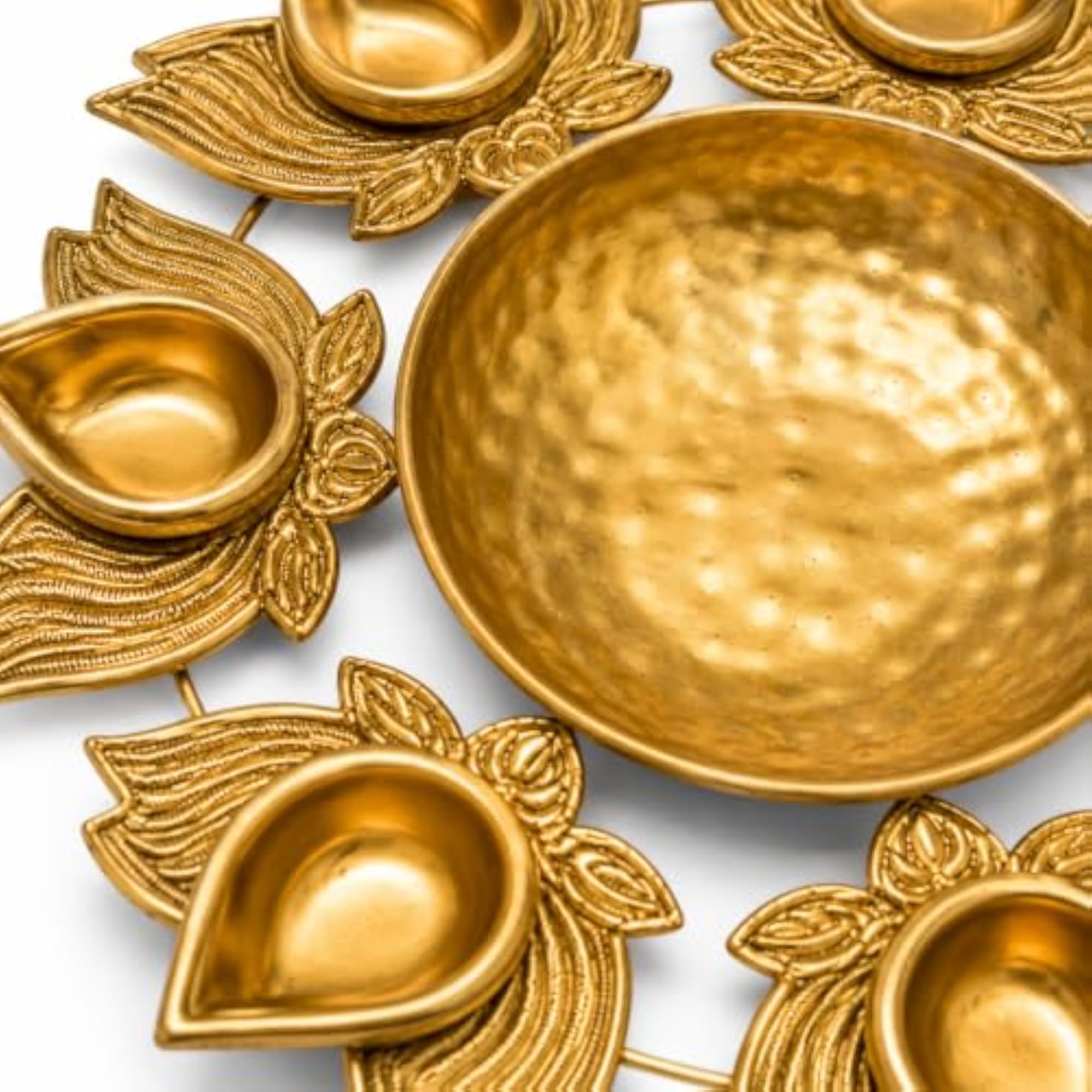Lotus Radiance Decorative Urli & Diya