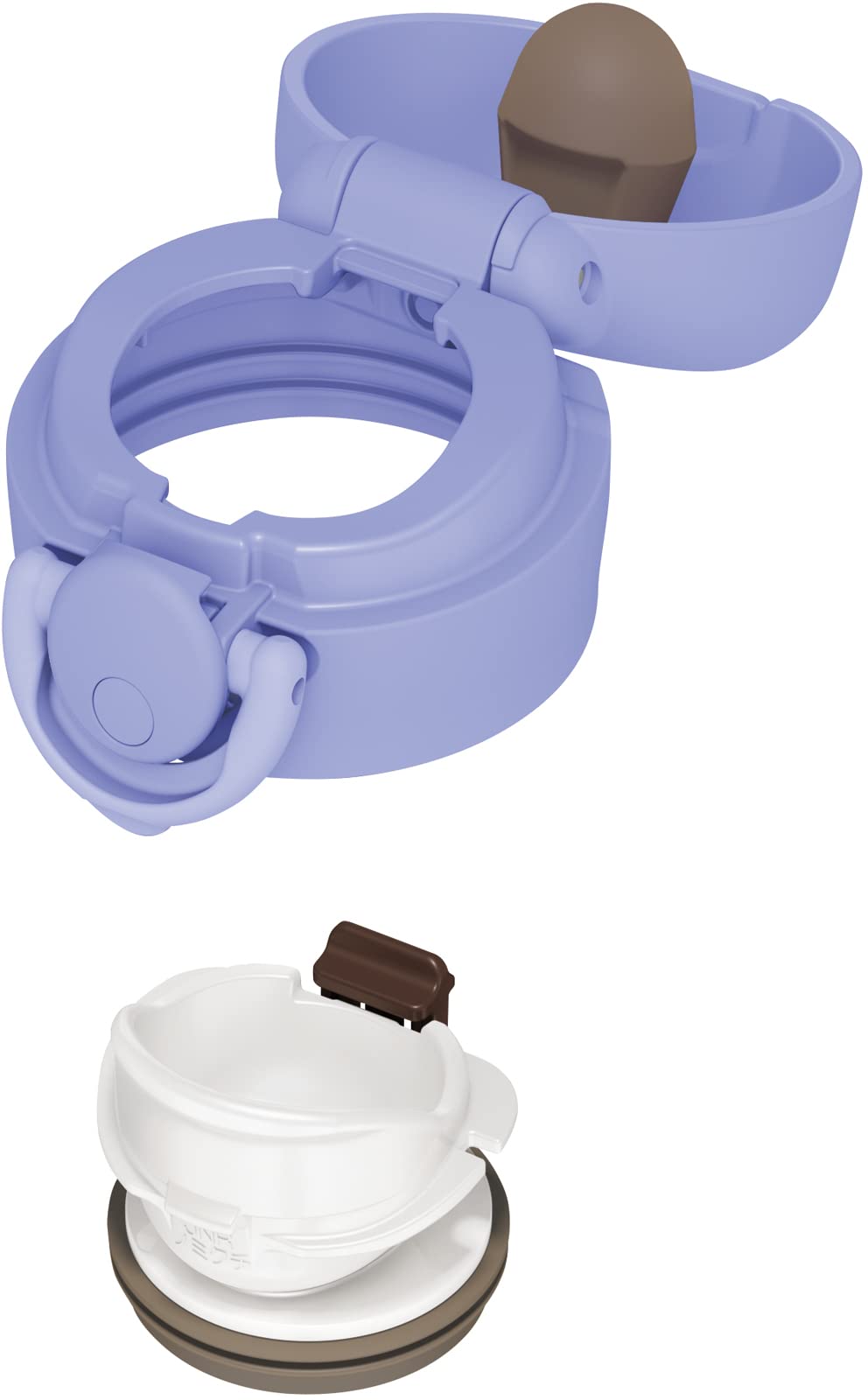 Thermos JNR-353 BL-PL - Taza portátil aislada al vacío, 350 ml, azul morado
