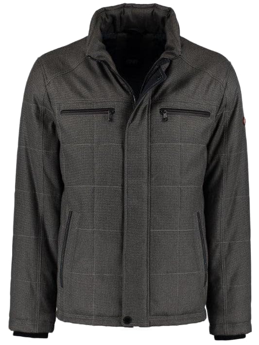 Image of Hue & Hide Understated Elegance: Smoke Grey Men's Jacket - Classic Sophistication for Modern Gentlemen