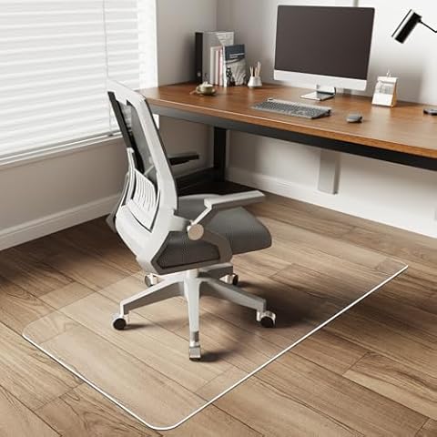 YSAGi Office Chair Mat for Hardwood Floor，30"X48" Non-Slip Computer Chair Mat，Desk Floor Mat，Easy Glide Office Floor Mats for Rolling Chairs， Clear Floor Mat for Office Home Chair Cover