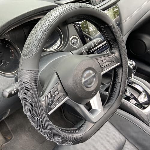 PINCTROT D Shaped 14.5-15 Inch Steering Wheel Cover Great Grip ...