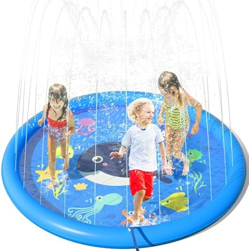 Peradix Splash Pad,Tapete de Agua Chapoteo,Almohadilla Aspersor d...