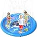 Peradix Splash Pad,Tapete de Agua Chapoteo,Almohadilla Aspersor de Juego PVC, Salpica de Jueg Agua para Actividades Juegos Aire Libre para Niños Familiares/Playa/Jardín (Azul2)