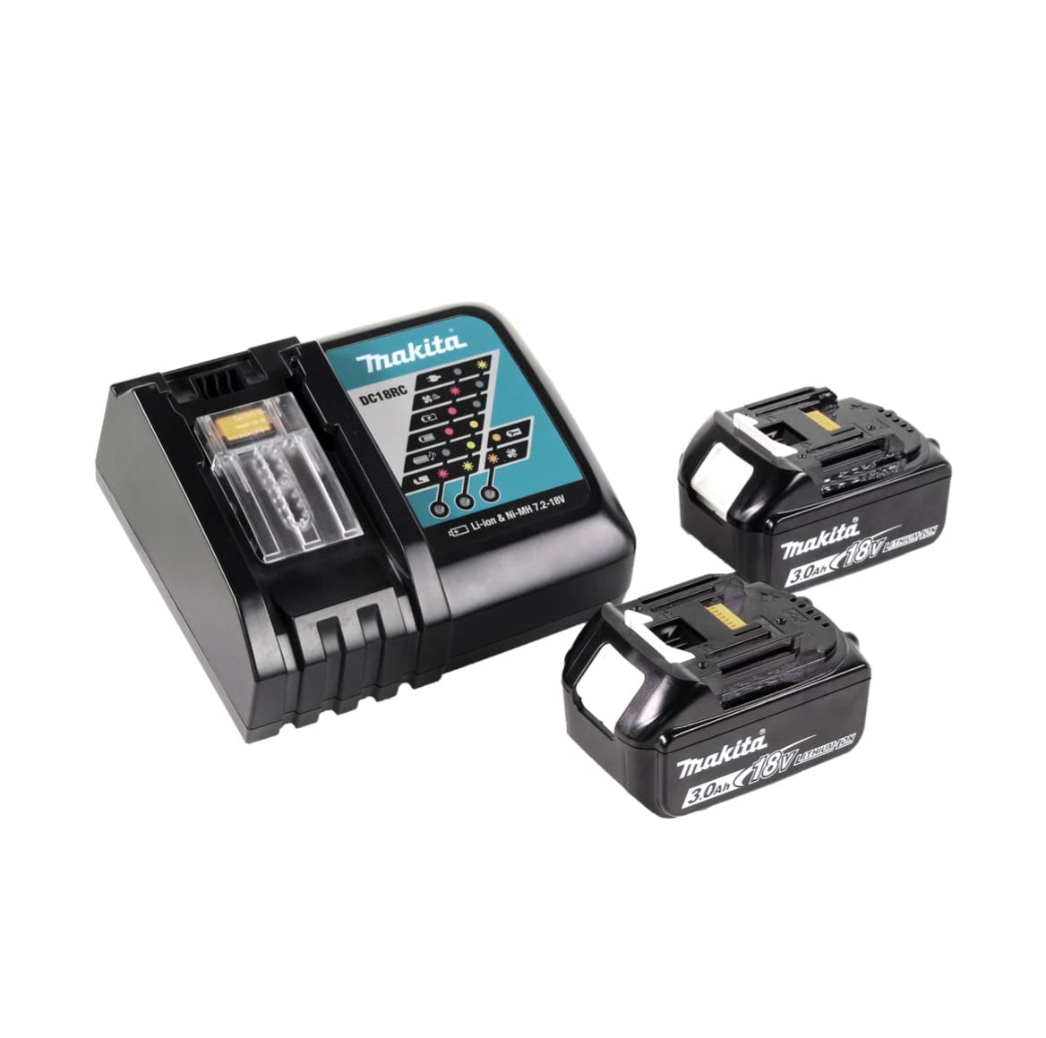 Makita DDF 485 RFJ - Taladro atornillador inalámbrico (18 V, con 2 baterías de 3 Ah y cargador en Makpac)