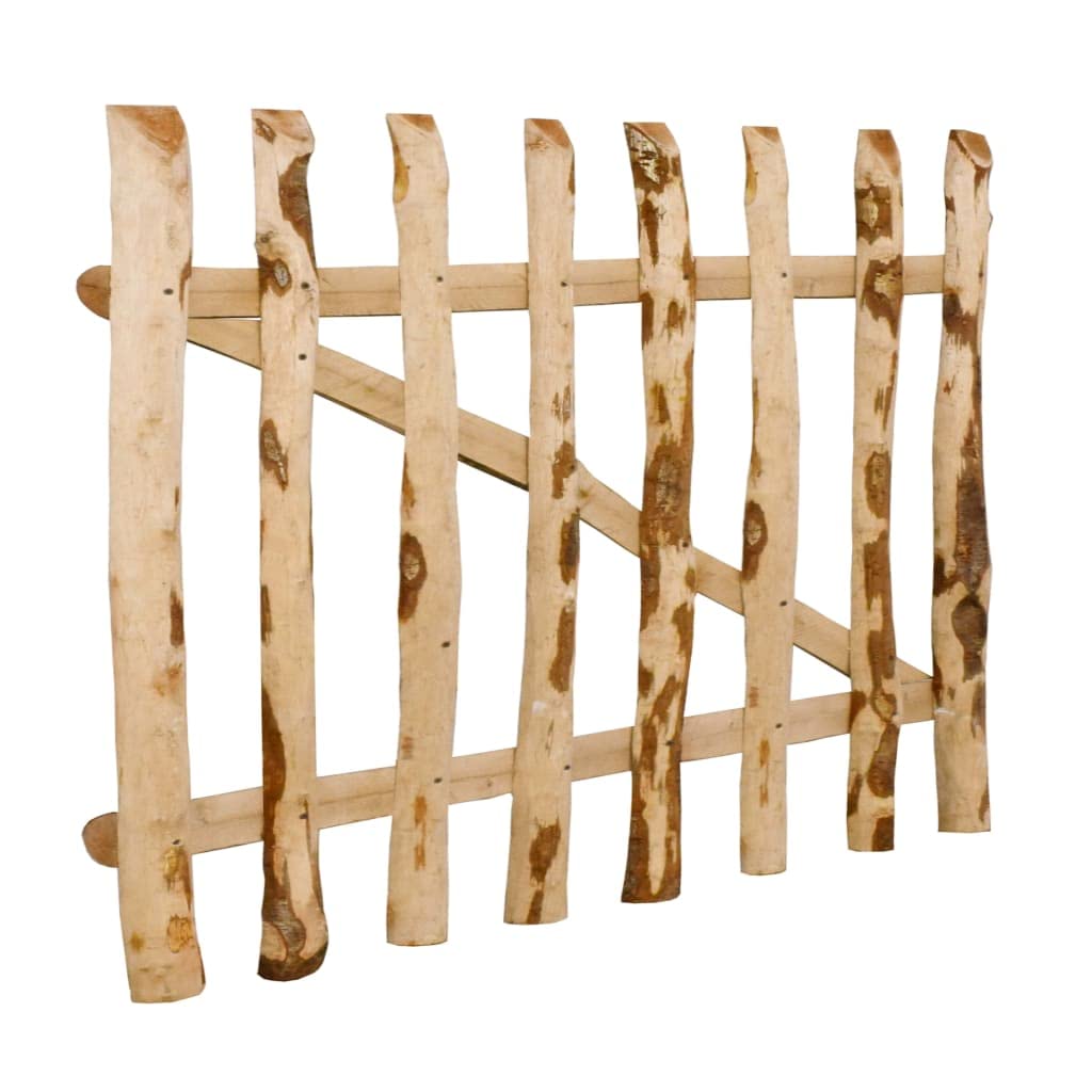 Portail de clôture à 1 battant en bois de noisetier 100 x 60 cm