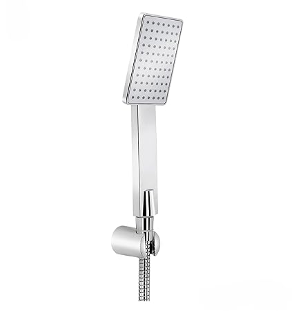 Kamal Arch Hand Rain Shower with Shower Tube & Wall Hook (Silver, Chrome Finish)