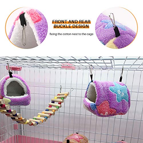 Hosukko Warm Hamster Bed With Mat For Small Animal Pet, Mini Rat Hamster Plush House Bed Hut Nest Bed Mini House Cave Bed Cozy House Hideout(S) #TOP2